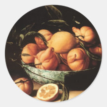 Louise Moillon's Bowl of Curacao Oranges (1634) Sticker