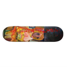 louise reads skate board deck