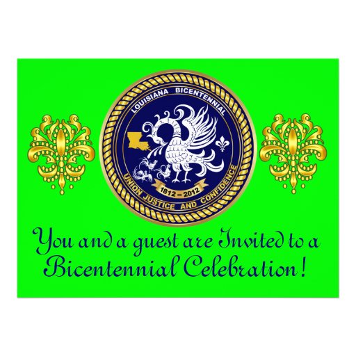 Louisiana 8.75" x 6.5"  Important Notes Below Custom Announcement