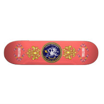 Louisiana Bicentennial Mardi Gras Logo View Hint Skate Board Deck