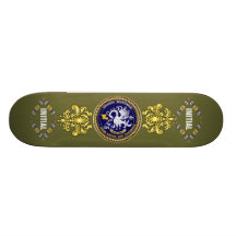 Louisiana Bicentennial Mardi Gras Logo View Hint Skate Decks