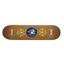 Louisiana Bicentennial Mardi Gras Logo View Hint Skateboard Deck