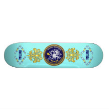 Louisiana Bicentennial Mardi Gras Logo View Hint Skate Deck