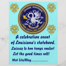 Louisiana Bicentennial  Mardi Gras Party See Notes Flyer Design