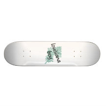 Louisiana Boy on Child's Louisiana Map Drawing Skate Board