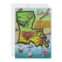 Louisiana Card Personalized Invitations