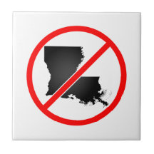 Louisiana Cross Out Symbol Tile