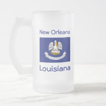 Louisiana Flag Map City Mug