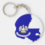 Louisiana Flag Map Key Chains
