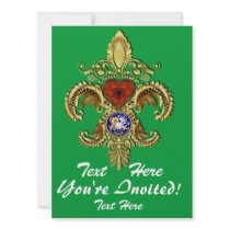 Louisiana Inivitations  Over 50 Colours Personalized Invites