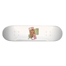 Louisiana Native Stamped on Map Skateboard
