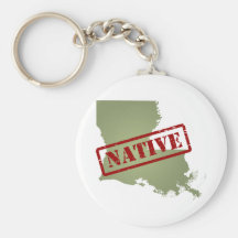 Louisiana Native with Louisiana Map Key Chains