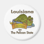 Louisiana Pelican State Aligator Magnet