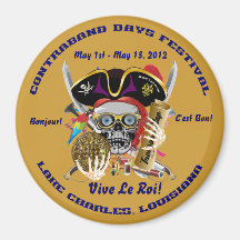 Louisiana Pirate Contraband Days 30 Colours Refrigerator Magnets