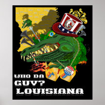 Louisiana political satire print