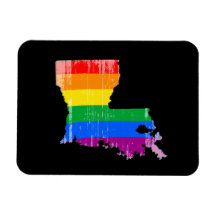 LOUISIANA PRIDE - DISTRESSED -.png Flexible Magnets