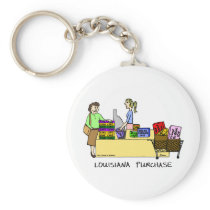 Louisiana Purchase Cartoon Keychain