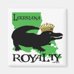 Louisiana Royalty (black gator) Refrigerator Magnet