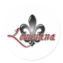 Louisiana Round Sticker