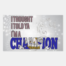 Louisianan and a Champion Rectangle Sticker