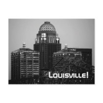Louisville, KY - Black & White Print (Postcard)