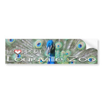 LOUISVILLE ZOO ANIMAL LINEUP CRANE, PEACOCK BUMPER STICKERS