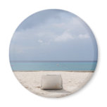 Lounge by the beach in Cozumel Magnet