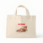 Lounging Hawaiian Pinup Girl Tote Bag