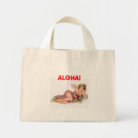 Lounging Hawaiian Pinup Girl Tote Bag