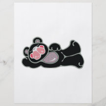 lounging pink and black bear full color flyer