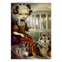 "Loup-Garou:  Le Temple" Greeting Card