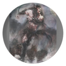 Loup Garou Leading A Pack To Freedom Dinner Plate