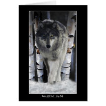 LOUP GRIS et Salutation-Cartes d'art et de poésie 