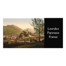 Lourdes, Pyrenees - City and Castle Photo Card