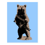 L'ours arme l'ours gris carte postale