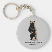 L'ours arme l'ours gris porte-clef