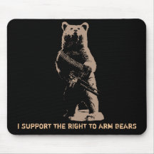L'ours arme l'ours gris tapis de souris