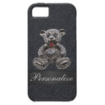 L'ours de nounours en métal de Faux a personnalisé Coques iPhone 5