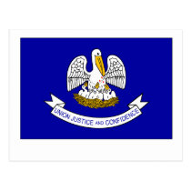 Lousiana State Flag postcards