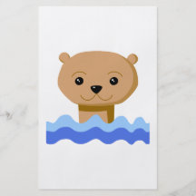 Loutre de natation prospectus en couleur