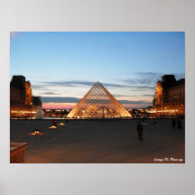 Louvre at Night Posters