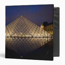 Louvre Pyramid by the architect I.M. Pei at 3 Ring Binder