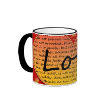Love 1 Corinthians 13 Hearts Mugs