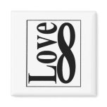 Love (8) Infinity Fridge Magnets