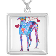 Love a Greyhound T Shirts and iPhone Covers Necklace