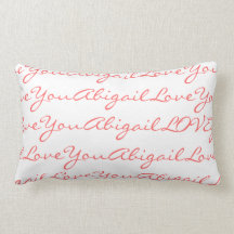 Love Abigail Personalized Name Pillow for Girls