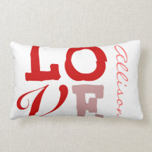 Love Allison Personalized Name Pillow for Girls
