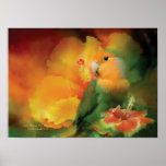 Love Among The Hibiscus Art Poster/Print