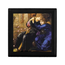 Love among the ruins Pre-Raphaelite Lacquered Box Jewelry Boxes