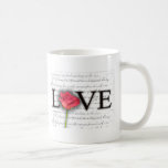 Love and a rose coffee mugs